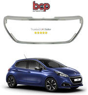 PEUGEOT 208 2015 - 2019 FRONT BUMPER CENTRE GRILLE CHROME FRAME 1613485480
