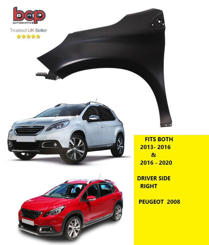 PEUGEOT 2008 2016 - 2020 FRONT WING LEFT PASSENGERS SIDE INSURANCE APPROVED