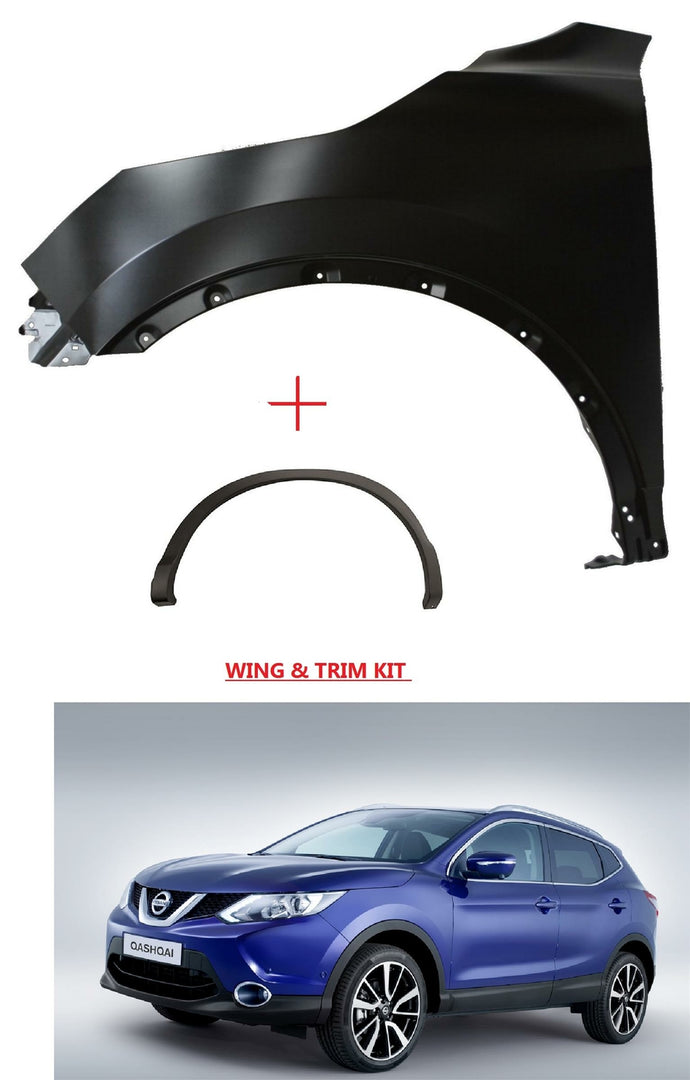 FITS NISSAN QASHQAI 2014 ON FRONT WING PASSENGERS SIDE & WHEEL ARCH TRIM OUTER LEFT