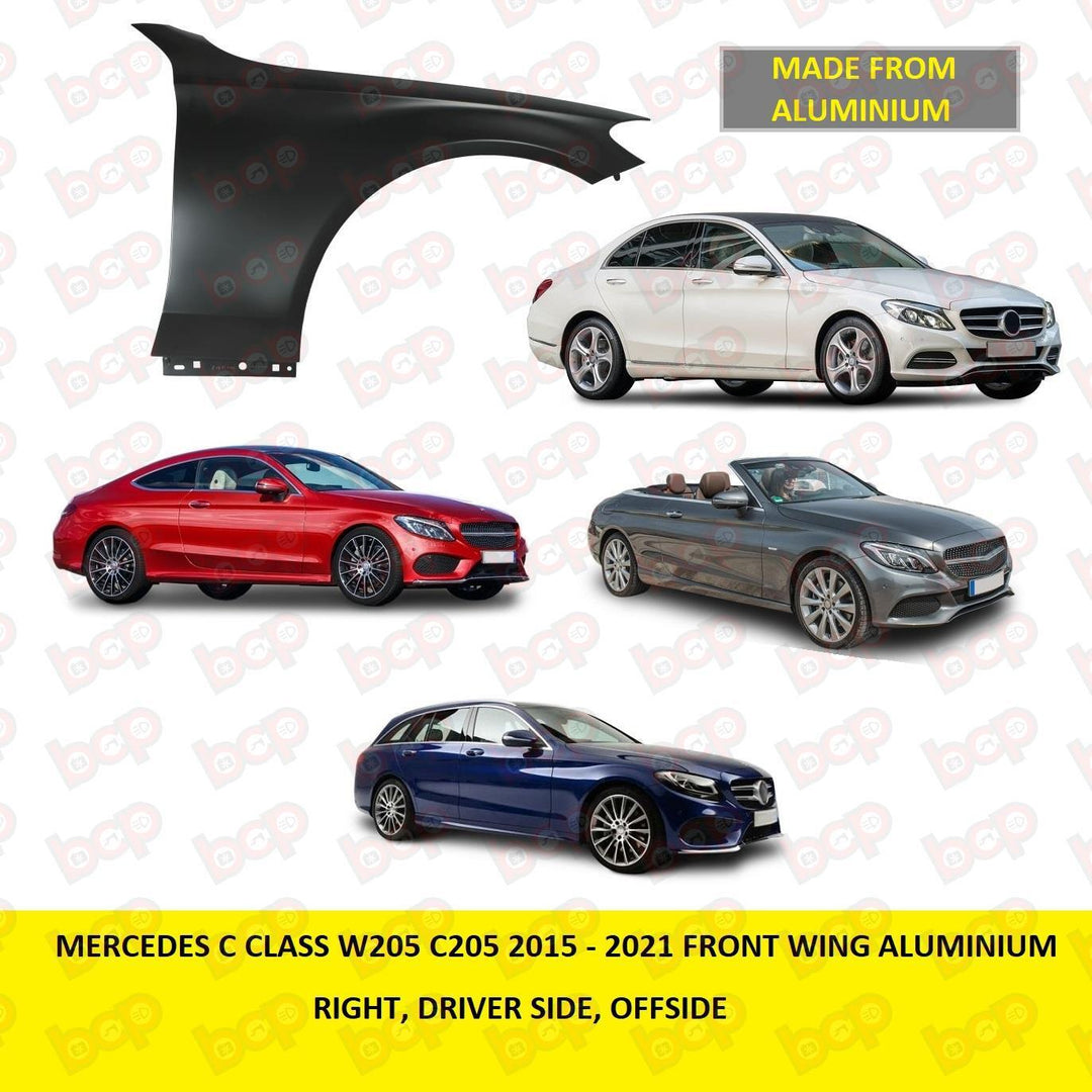 MERCEDES C CLASS W205 2014 - 2019 FRONT WING RIGHT DRIVERS SIDE ALUMINIUM