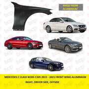 MERCEDES C CLASS W205 2014 - 2019 FRONT WING RIGHT DRIVERS SIDE ALUMINIUM