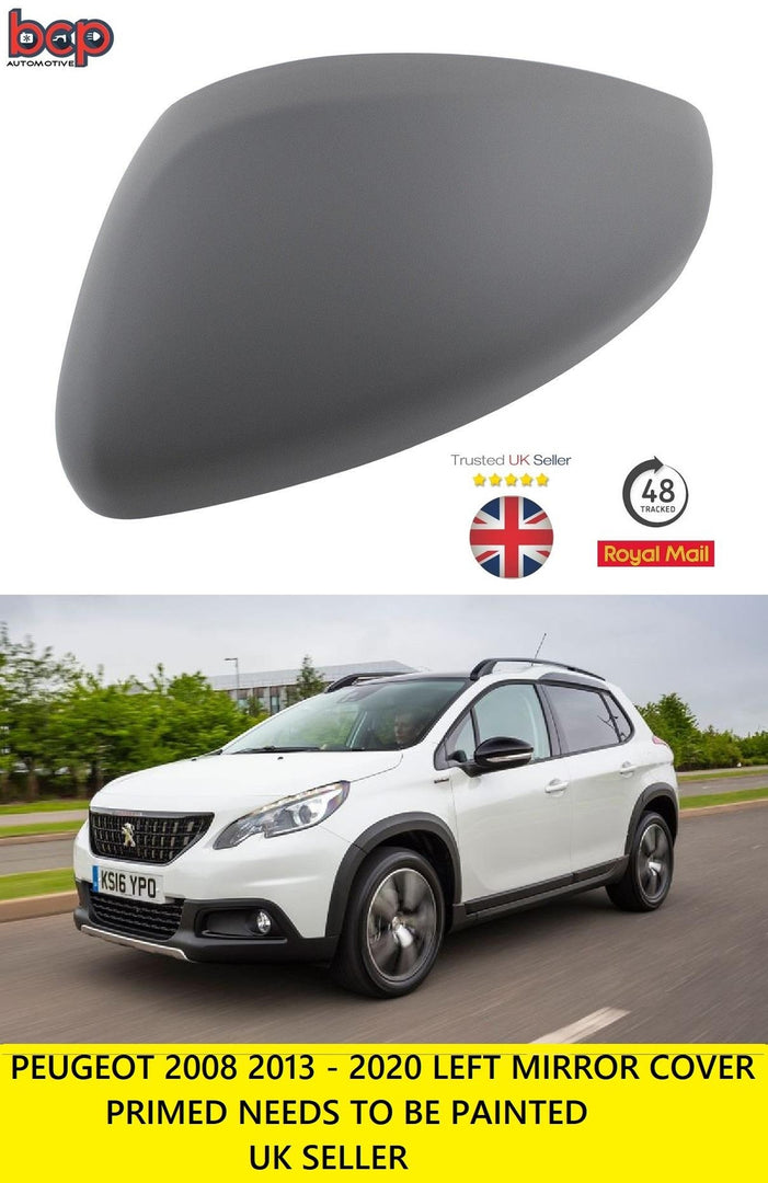 PEUGEOT 2008 2012 – 2019 DOOR WING MIRROR COVER LEFT PASSENGER SIDE 1607512980