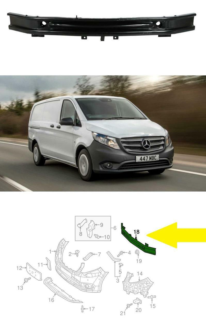 MERCEDES VITO 2015 2016 2017 2018 2019 W447 FRONT REINFORCEMENT BAR A4476200630