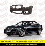 Load image into Gallery viewer, BMW 5 SERIES F10 M SPORT FRONT BUMPER 2013 – 2017 PARKING SENSOR &amp; WASHER HOLES
