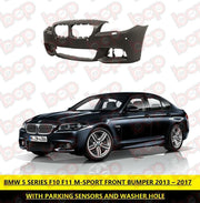 BMW 5 SERIES F10 M SPORT FRONT BUMPER 2013 – 2017 PARKING SENSOR & WASHER HOLES