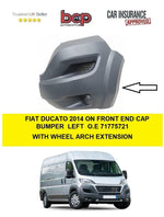 Load image into Gallery viewer, FIAT DUCATO 2014 ON FRONT END CAP BUMPER LEFT TEXTURED NO FOG WITH WHEEL ARCH
