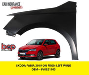 SKODA FABIA 2019 ON  FRONT WING LEFT PASSENGERS SIDE NEW  INSURANCE APPROVED