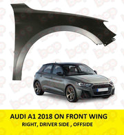 AUDI A1 2018 ON FRONT WING RIGHT DRIVER SIDE INSURANCE APPROVED 82A821022