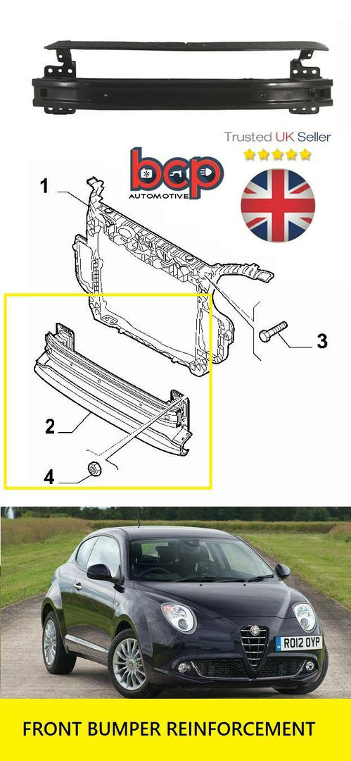 ALFA MITO 2008 - 2016 FRONT BUMPER REINFORCEMENT BAR CRASH BEAM CARRIER NEW