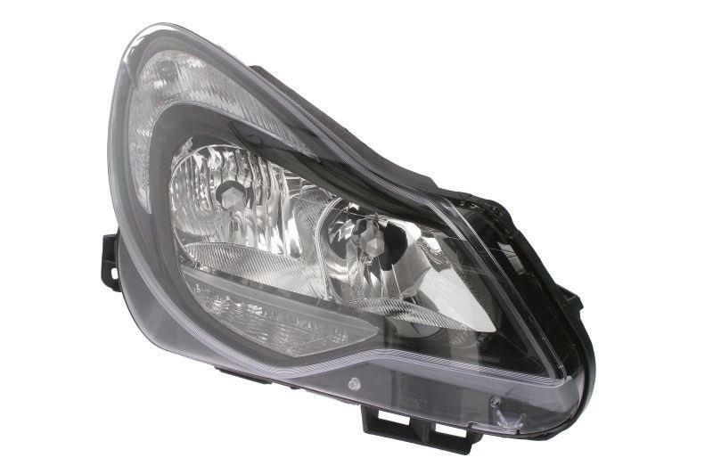 VAUXHALL CORSA D 2011 2012 2013 2014 HEADLIGHT HEADLAMP BLACK DRIVER  RIGHT