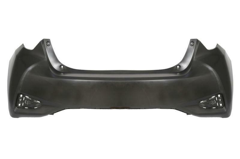 TOYOTA YARIS 2017 -2020 REAR BUMPER SMOOTH BLACK NO PARKING SENSOR HOLES NEW