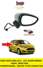 Load image into Gallery viewer, FORD FIESTA MK8 2013 - 2017 DOOR WING MIRROR ELECTRIC POWER FOLD RIGHT DRIVER
