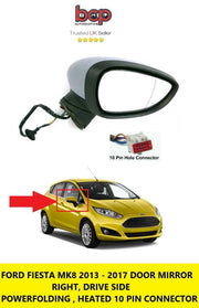 FORD FIESTA MK8 2013 - 2017 DOOR WING MIRROR ELECTRIC POWER FOLD RIGHT DRIVER
