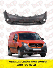 MERCEDES CITAN 2012 ON FRONT BUMPER WITH FOG HOLES TEXTURED READY TO FIT