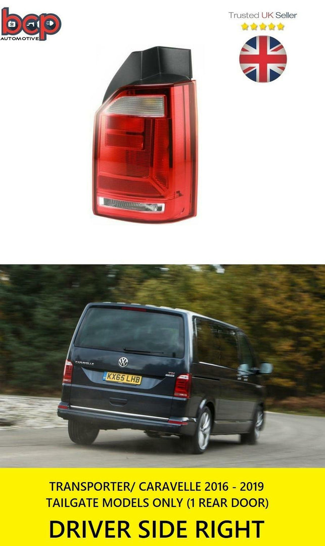 VW TRANSPORTER CARAVELLE 2015 - 2019 REAR LIGHT TAILGATE DRIVER SIDE RIGHT NEW