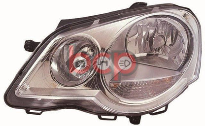 VW POLO 9N 2005-2009 HEADLIGHT HEADLAMP LHS PASSENGER N/S LEFT