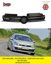 VOLKSWAGEN GOLF GTD MK6 2008 - 2013 FRONT RAD GRILLE BLACK WITH CHROME BRAND NEW