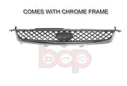 FIESTA MK6 2005 - 2008 FRONT TOP RADIATOR GRILLE BRAND NEW BLACK WITH CHROME