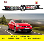 VW POLO 2017 ON GTI MODELS ONLY MAIN RADIATOR TOP GRILLE NO BADGE 2G0853651J