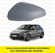 AUDI A1 DOOR MIRROR COVER LEFT PASSENGER SIDE 2018 2019 2020 2021 PRIMED