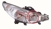 PEUGEOT 207 2006-2013 HEADLIGHT HEADLAMP WITHOUT FOG DRIVERS SIDE RIGHT O/S