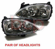 VAUXHALL CORSA C SXI 03-06 HEADLAMPS HEADLIGHTS PAIR DRIVER PASSENGER N/S O/S