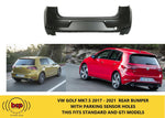 Load image into Gallery viewer, VW GOLF MK7.5 2017 – 2020 REAR BUMPER WITH PARKING SENSORS NO R LINE OK FOR GTI
