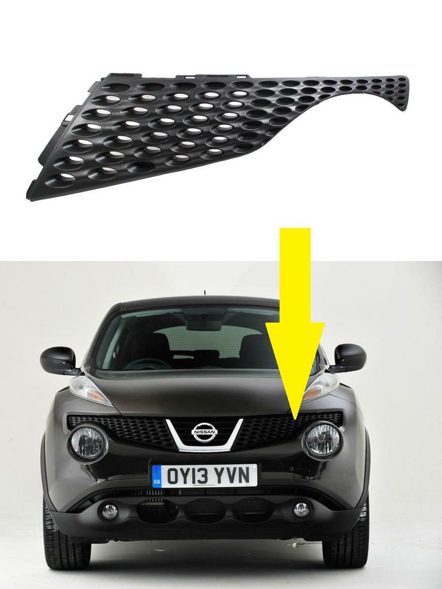 FOR NISSAN JUKE 2010 - 2014 RADIATOR GRILLE LEFT OUTER SECTION NEW oem spec