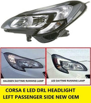 VAUXHALL CORSA E 2015 - 2019 HEADLIGHT LEFT PASSENGERS LED DAY RUNINING LIGHT