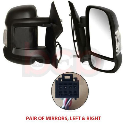 CITROEN RELAY 2006 ON SHORT-ARM ELECTRIC DOOR WING MIRROR PAIR LEFT & RIGHT NEW