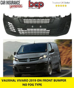 Load image into Gallery viewer, VAUXHALL VIVARO 2019 ON FRONT BUMPER BLACK NO FOG HOLES 1615649280