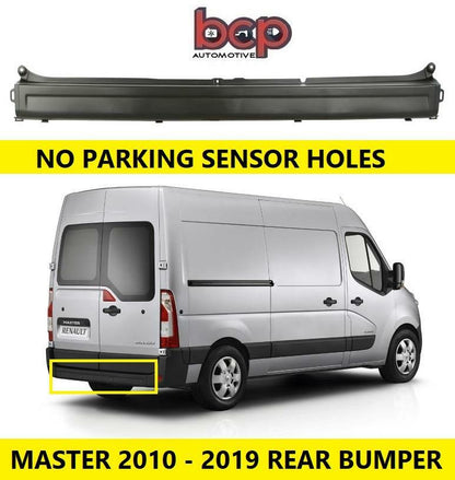 RENAULT MASTER REAR BUMPER 2010 ONWARDS CENTRE SECTION TEXTUIRED NO SENSORS