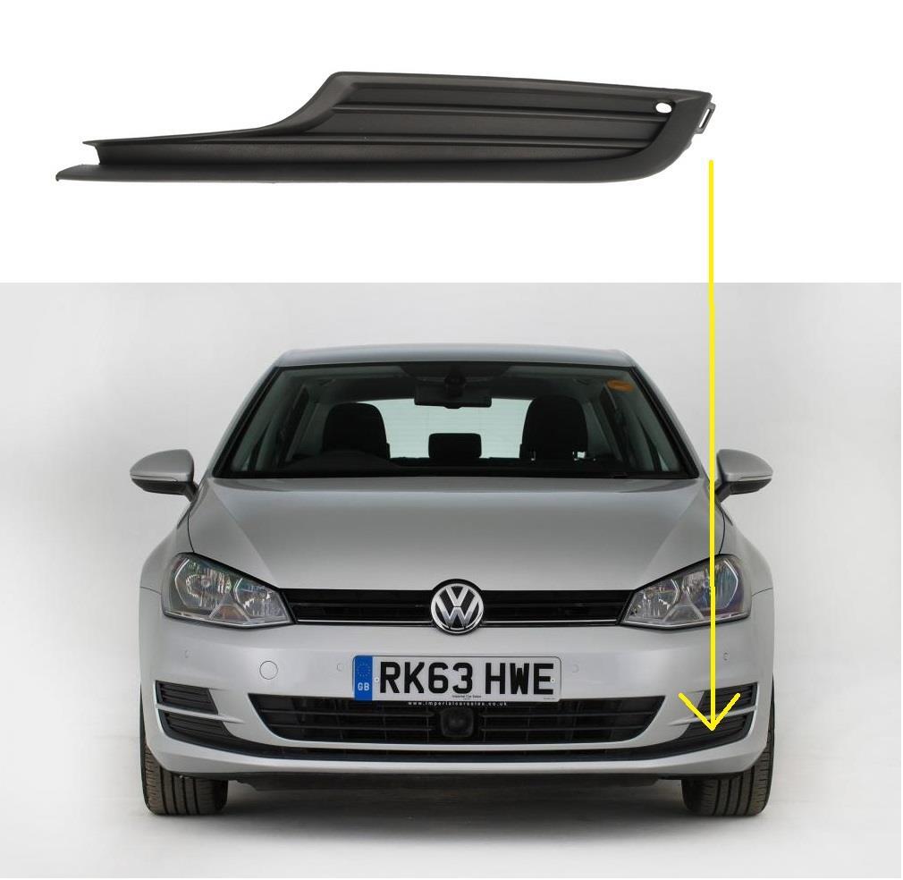 VW GOLF MK7 2012 – 2016 FRONT BUMPER LOWER GRILLE LEFT 5G08536659B9 SEE IMAGE