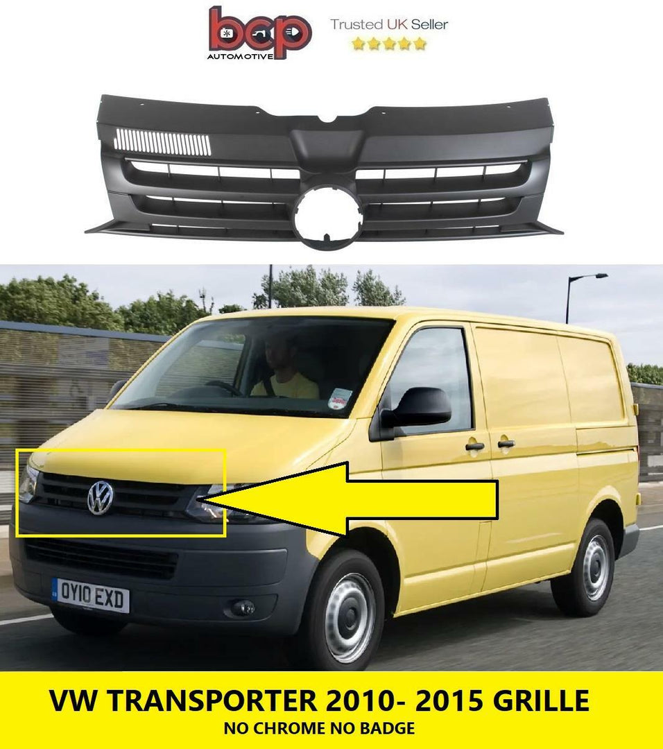 VW TRANSPORTER GRILLE T5.1 2010 - 2015 FRONT RADIATOR BADGE HOLDER NO CHROME