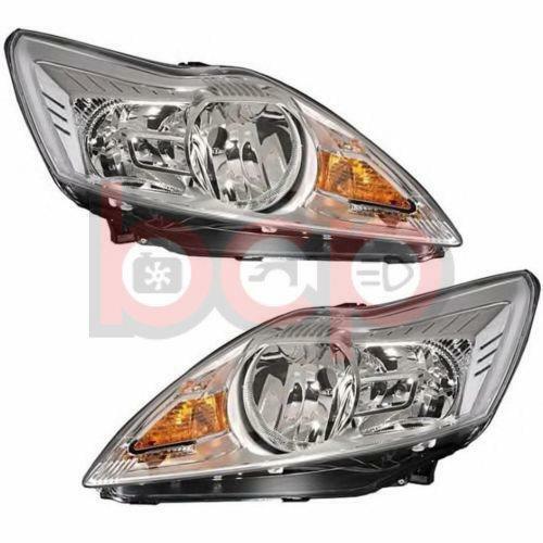 FOCUS MK4 08-11 CHROME HEADLIGHT HEADLAMP PAIR LEFT RIGT DRIVERS PASSENGERS NEW