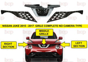 FOR NISSAN JUKE 2014 - 2019 GRILLE COMPLETE WITH SIDES CHROME NO CAMERA OEM SPEC