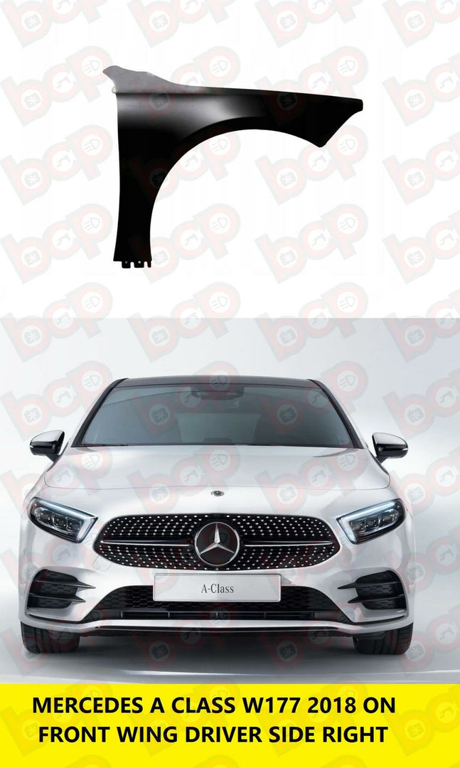 MERCEDES A CLASS W177 FRONT WING RIGHT DRIVERS SIDE INSURANCE APPROVED ALUMINIUM