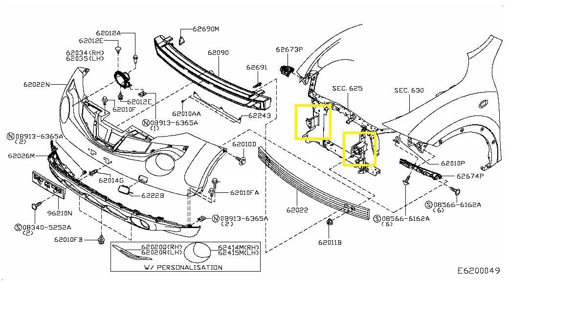 FOR NISSAN JUKE REINFORCER SUPPORT BRACKET CRASH CAN CHASSIS LEG RIGHT 751141KM0