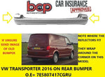 Load image into Gallery viewer, VW TRANSPORTER T6 T6.1 2015 ON REAR BUMPER PRIMED TAILGATE MODELS NO PDC HOLES