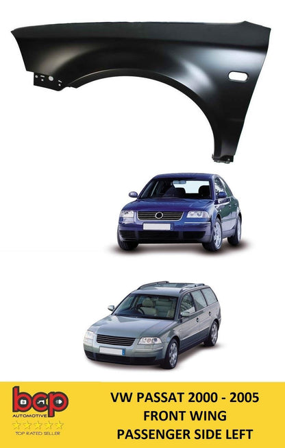 VW PASSAT 2000 - 2005 FRONT WING WITH IND HOLE LEFT PASSENGERS SIDE NEW PRIMED