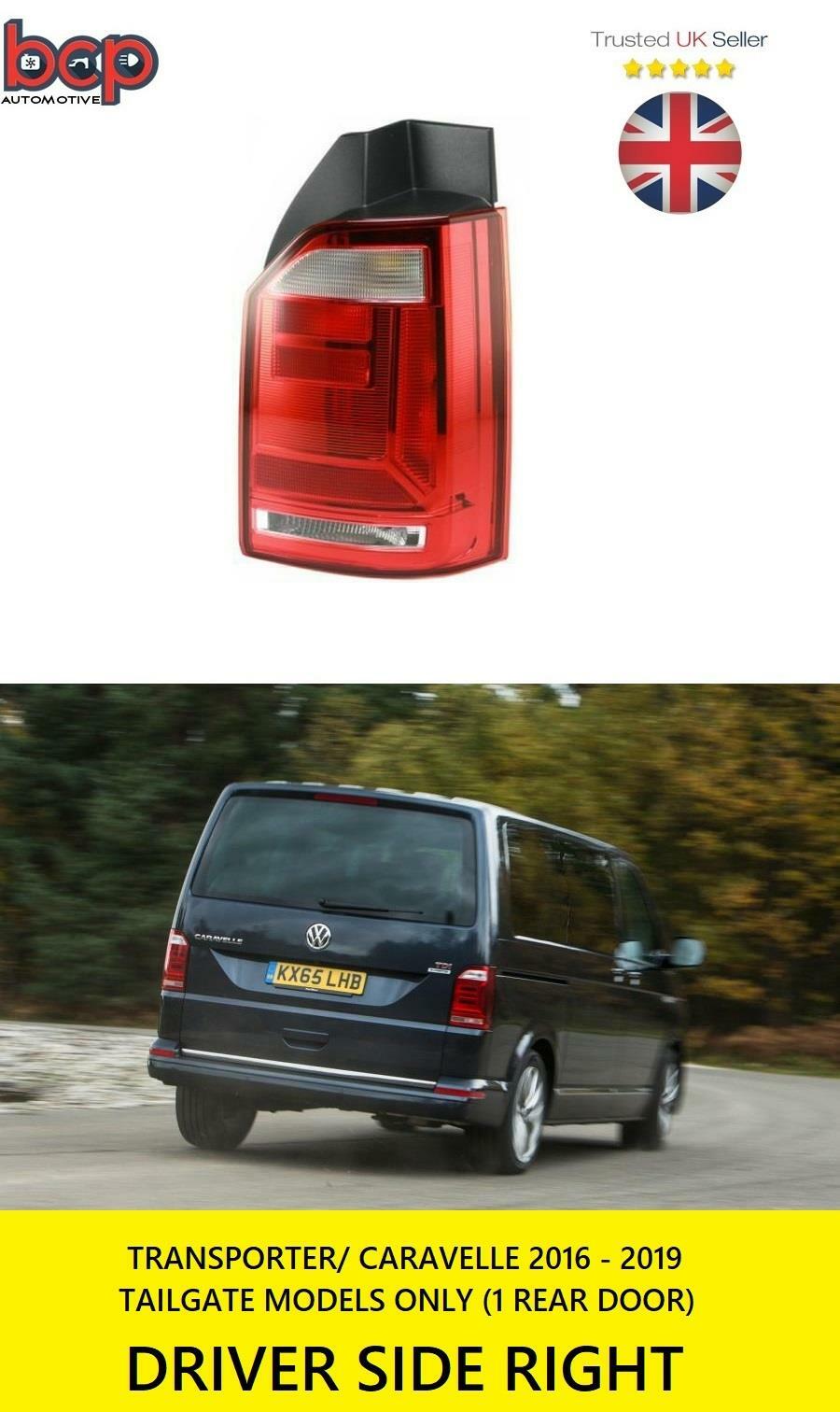 VW TRANSPORTER CARAVELLE 2015 - 2019 REAR LIGHT TAILGATE DRIVER SIDE RIGHT NEW