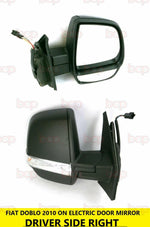 Load image into Gallery viewer, FIAT DOBLO DOOR MIRROR 2010 ON TWIN GLASS ELECTRIC RIGHT DRIVER 6PIN NO TEMP
