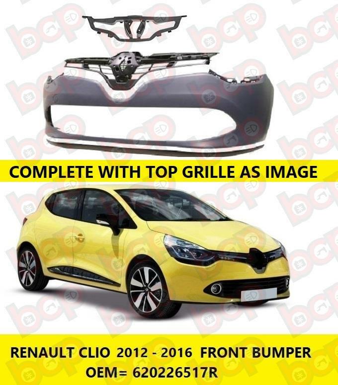 RENAULT CLIO 2012 - 2016 FRONT BUMPER INSURANCE APPROVED 620226517R WITH GRILLE