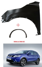 Load image into Gallery viewer, FITS NISSAN QASHQAI 2014 ON FRONT WING PASSENGERS SIDE &amp; WHEEL ARCH TRIM OUTER LEFT
