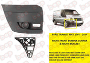 FORD TRANSIT MK7 2006 - 2014 FRONT BUMPER CORNER END CAP & BRACKET DRIVERS RIGHT