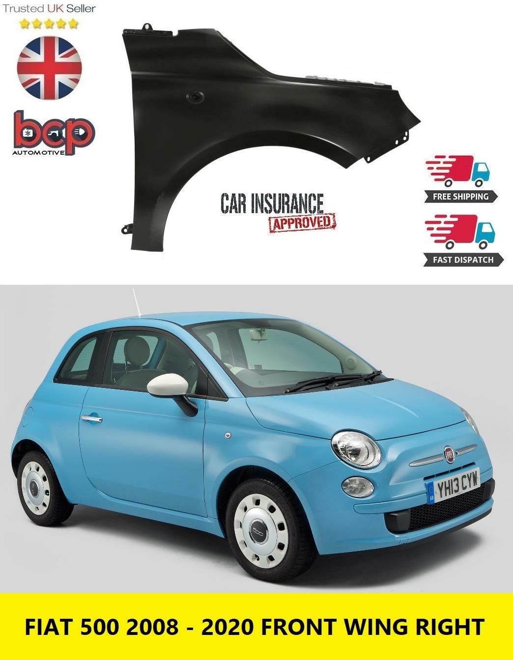 FIAT 500 FRONT WING 2008 - 2015 DRIVERS SIDE RIGHT RH NEW PRIMED READY TO PAINT