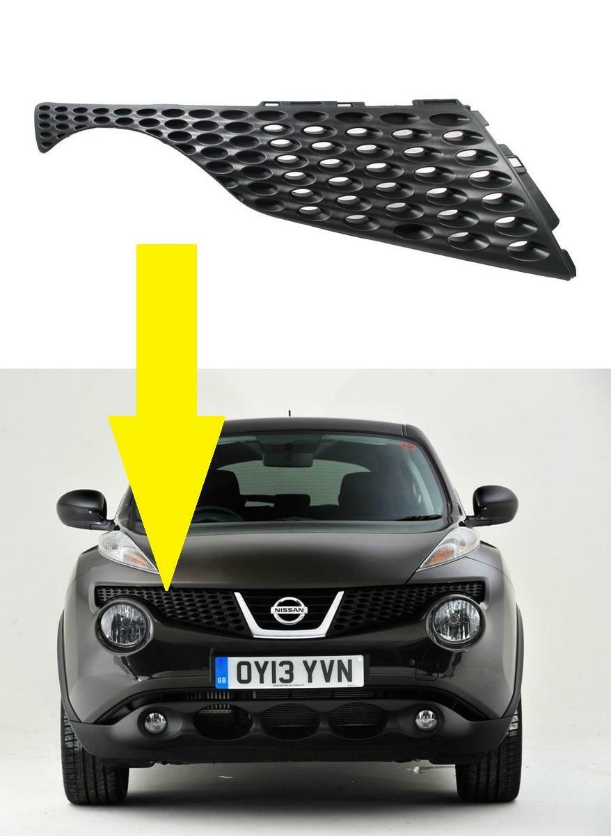 FOR NISSAN JUKE 2010 - 2014 RADIATOR GRILLE RIGHT OUTER SECTION NEW OEM SPEC