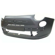 FIAT 500 2007 - 2015 FRONT BUMPER PRIMED BLACK WITH MOULDING HOLE LOUNGE MODELS