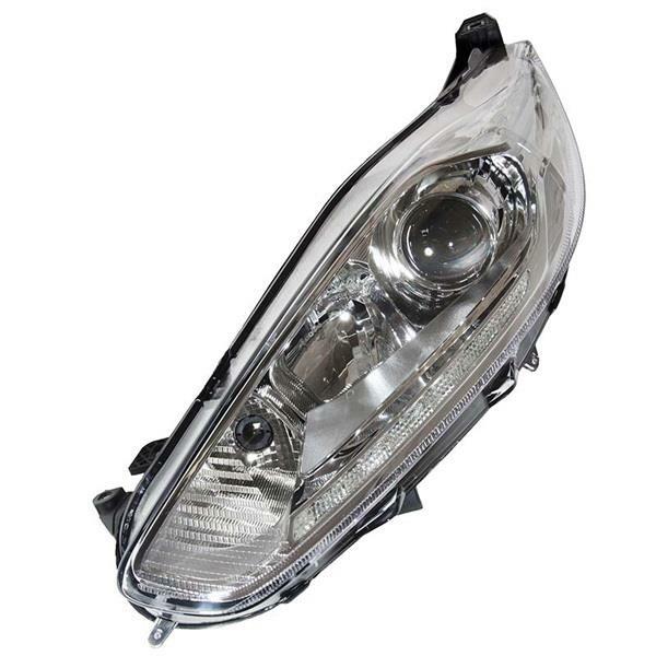 FORD FIESTA MK8 2013 - 2016 HEADLIGHT HEADLAMP PASSENGERS LEFT CHROME LED DRL