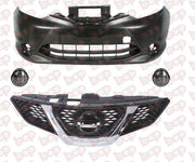 FOR NISSAN QASHQAI FRONT BUMPER COMPLETE KIT 2014 - 2017 STANDARD MODELS NO PDC WASH